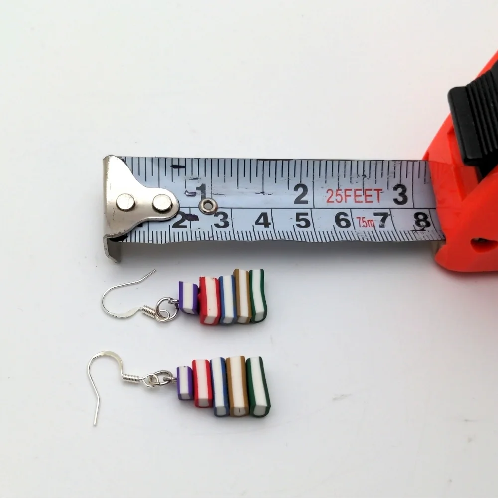 Colorful Bookstack Earrings - Picture 14 of 14